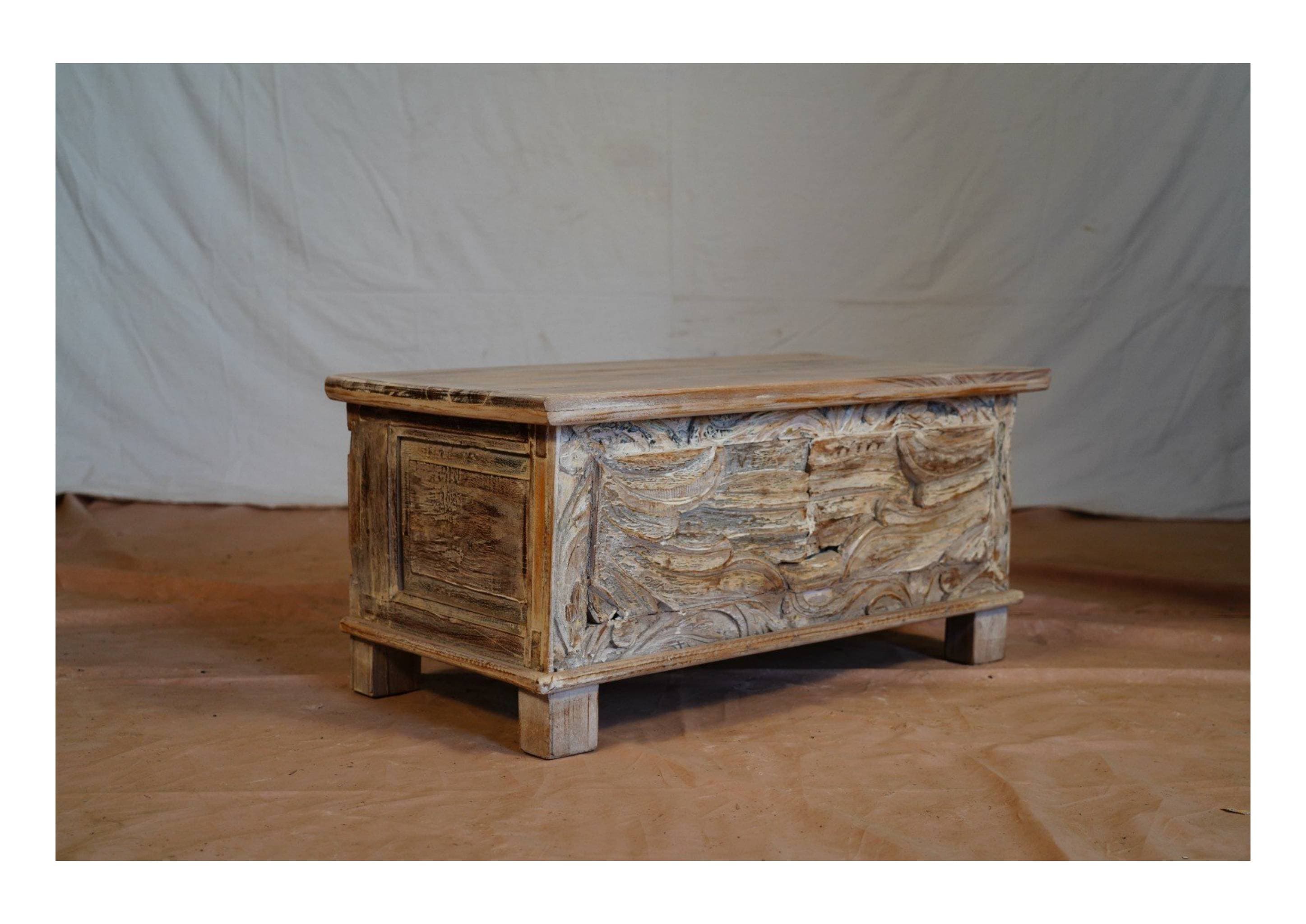 Antique Wooden Trunk — image 1
